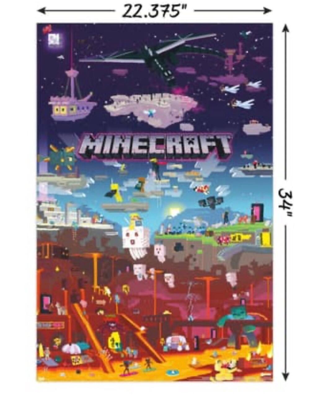 Rare Minecraft World Beyond Poster – Perfect for Gamers!